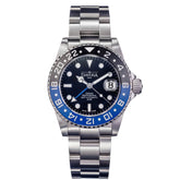 WaveSlide Standard 标准 schwarz blaue Taucherarmbanduhr mit Metallband