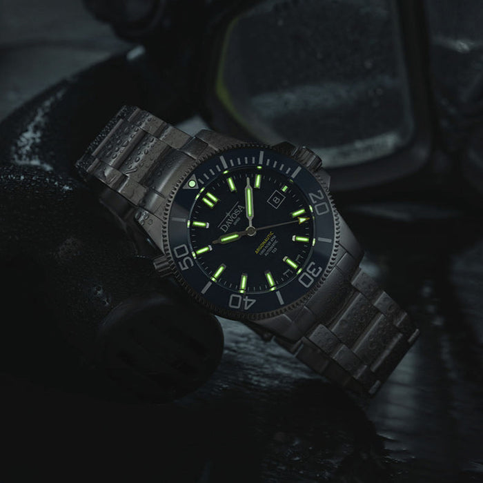 Orologio Automatico Davosa Argonautic Lumis 16152902 - Cassa Acciaio 43mm, Vetro Zaffiro, Subacqueo 300m, Uomo