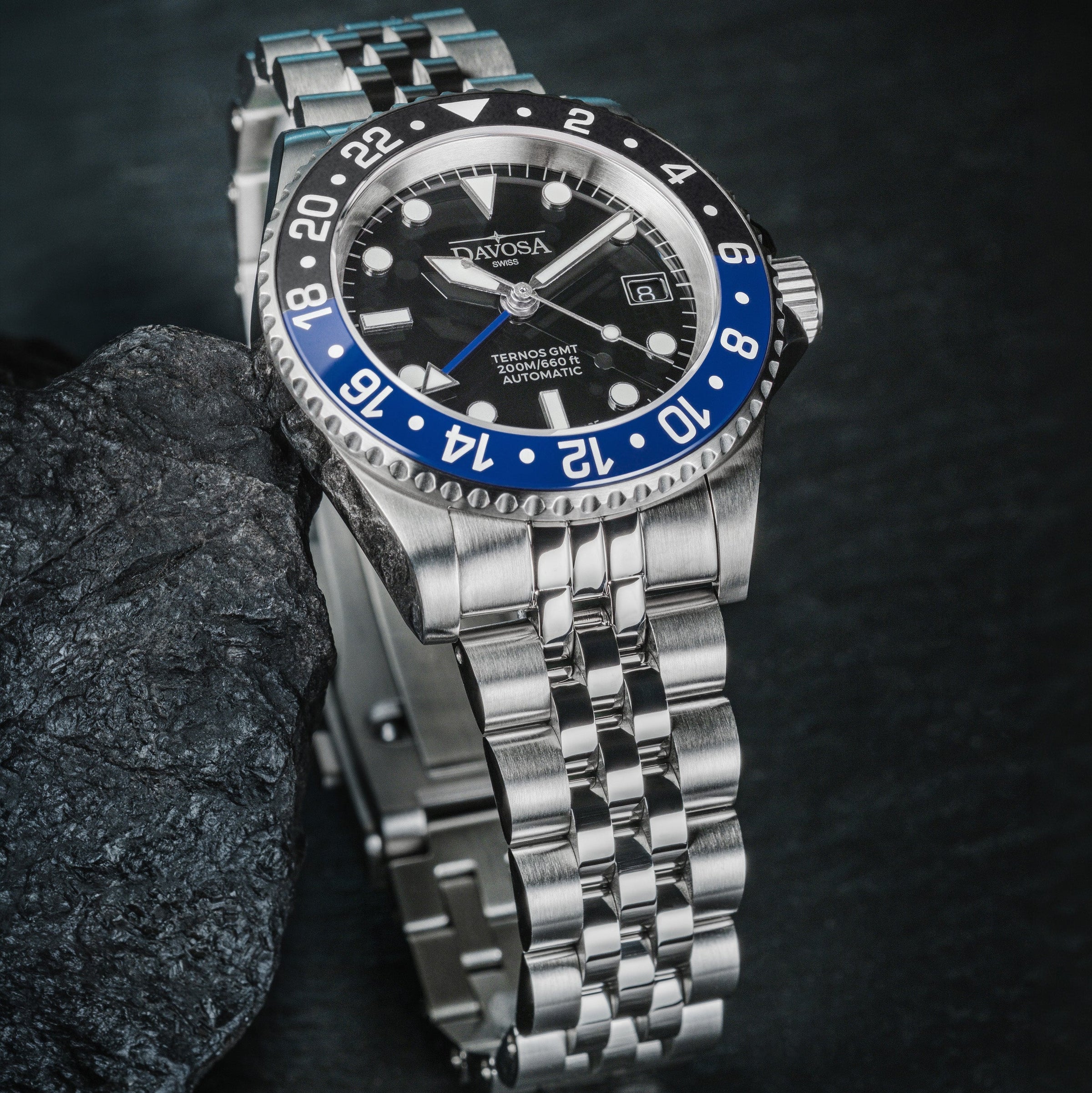 【未使用】DAVOSA Ternos DIVER GMT 社外メッシュベルト付き Ternos GMT – DAVOSA Swiss
